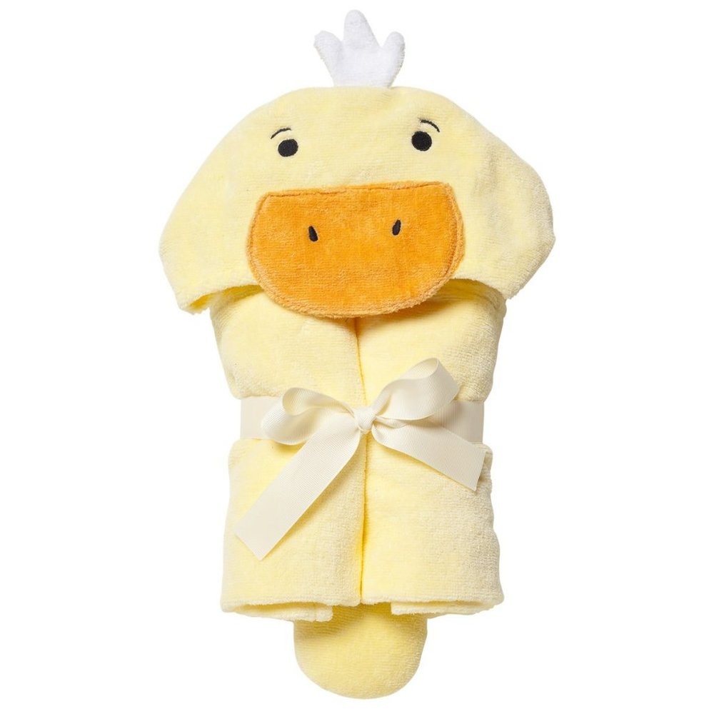 Elegant Baby Cotton Towel Wrap: Yellow Ducky